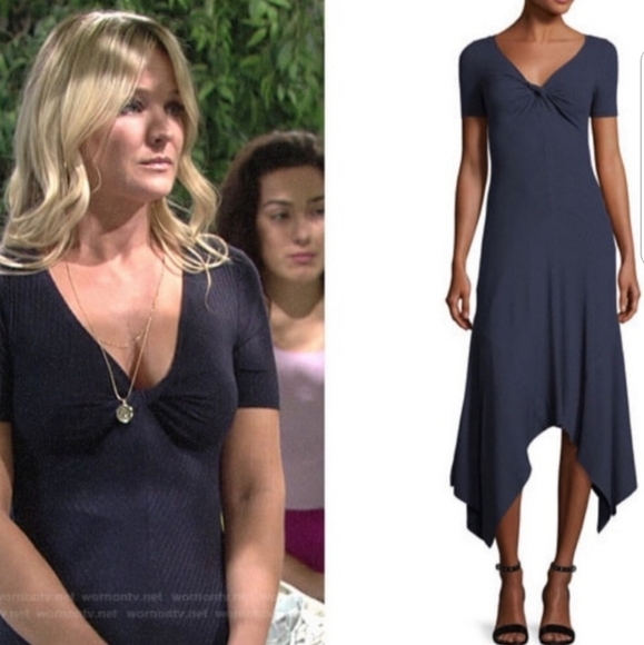 A.L.C | Reva Twist Knit Flare Maxi Dress S‎ - Picture 1 of 16